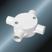 Conduit Upvc Circular Box White Color 